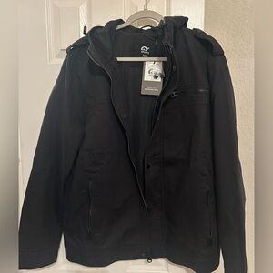 Men's Black Hooded Jacket